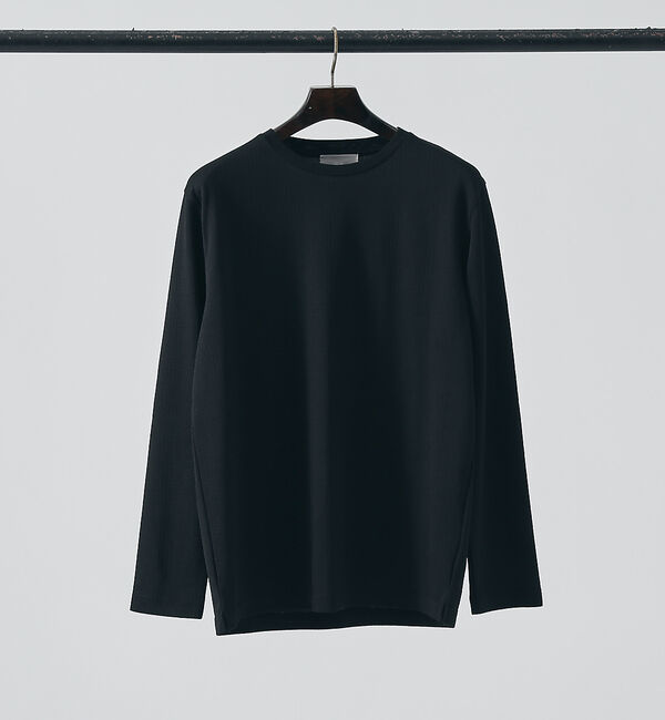 ABAHOUSE「【チェック柄】ジャガード クルーネック 長袖 Tシャツ」|Tシャツ・カットソー|