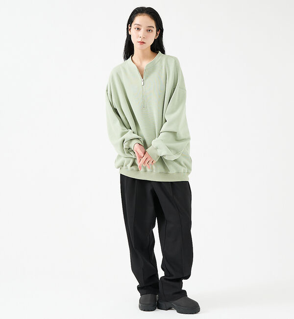 ABAHOUSE「【FORTUNA/フォルトゥナ】WフェイスHALF ZIPプルオーバー/オーバー」|Tシャツ・カットソー|