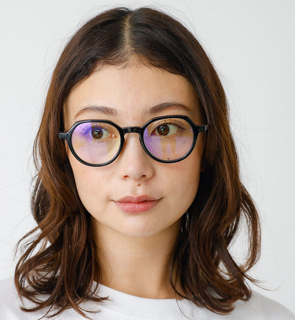 Rouge vif「【LE FOON / ルフォーン】クラウンパントダテメガネ / ブルーライトカッ」|メガネ|ブラック