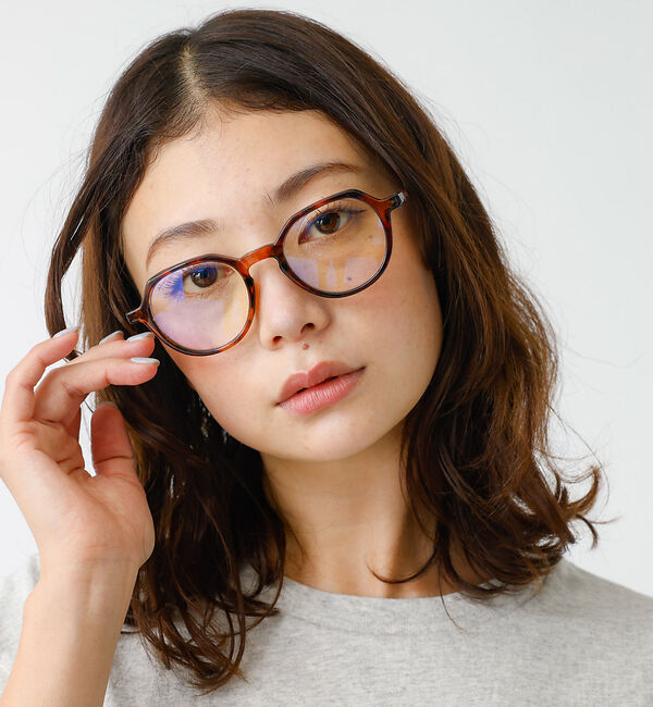 Rouge vif「【LE FOON / ルフォーン】クラウンパントダテメガネ / ブルーライトカッ」|メガネ|ブラウン