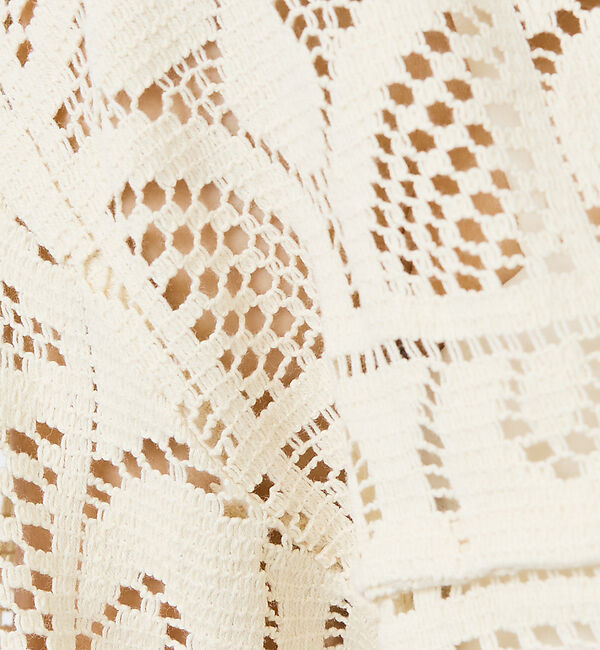 Rouge vif「【Le Melange/ル・メランジュ】モチーフレースカーディガン/レース素材【」|カーディガン|