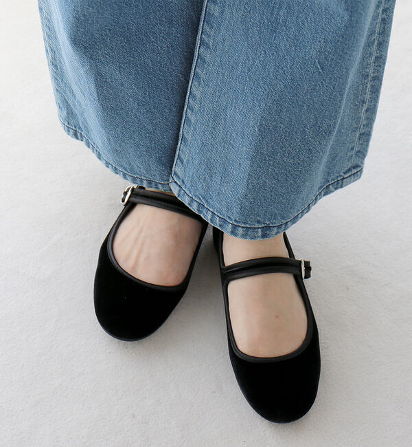 Rouge vif「【ALBEROLA / アルベローラ】ベロア メリージェーン」|バレエシューズ|