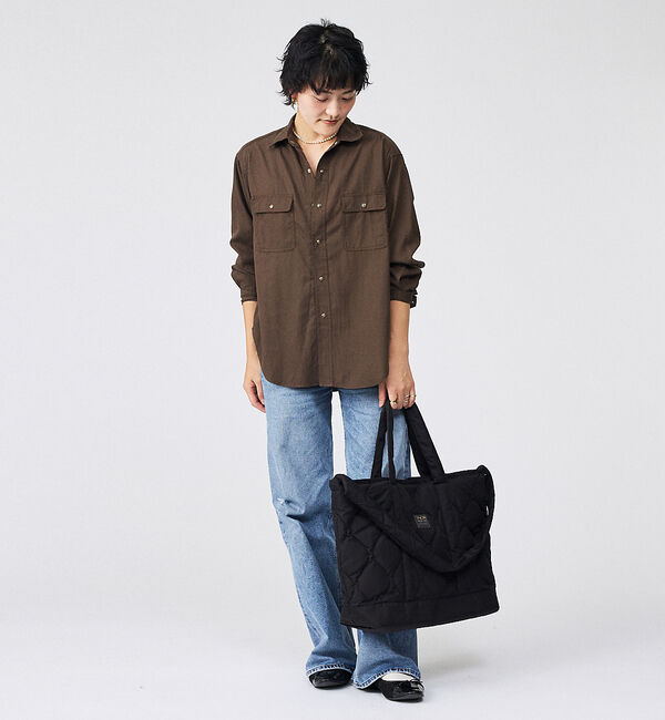 Rouge vif「【Le Melange/ル・メランジュ】テンセルナイロンツイルシャツ / セット」|シャツ・ブラウス|