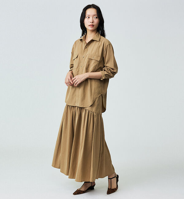 Rouge vif「【Le Melange/ル・メランジュ】テンセルナイロンツイルシャツ / セット」|シャツ・ブラウス|