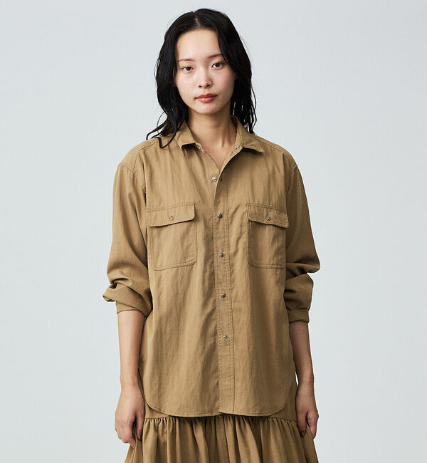 Rouge vif「【Le Melange/ル・メランジュ】テンセルナイロンツイルシャツ / セット」|シャツ・ブラウス|