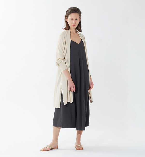 qualite「ギャバストレッチフォルムキャミワンピース」|ワンピース|