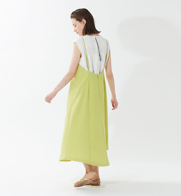 qualite「ギャバストレッチフォルムキャミワンピース」|ワンピース|