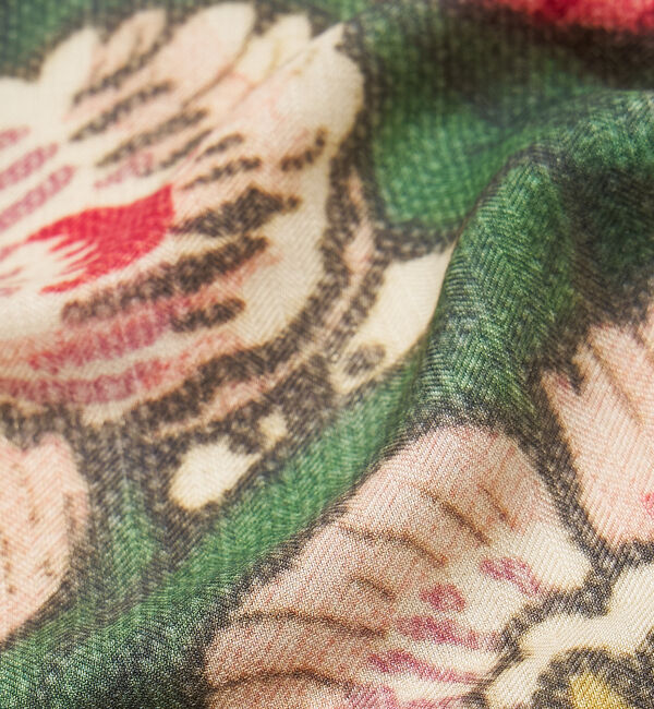 qualite「【Tapis Noir】ラージフラワー スカーフ」|バンダナ・スカーフ|