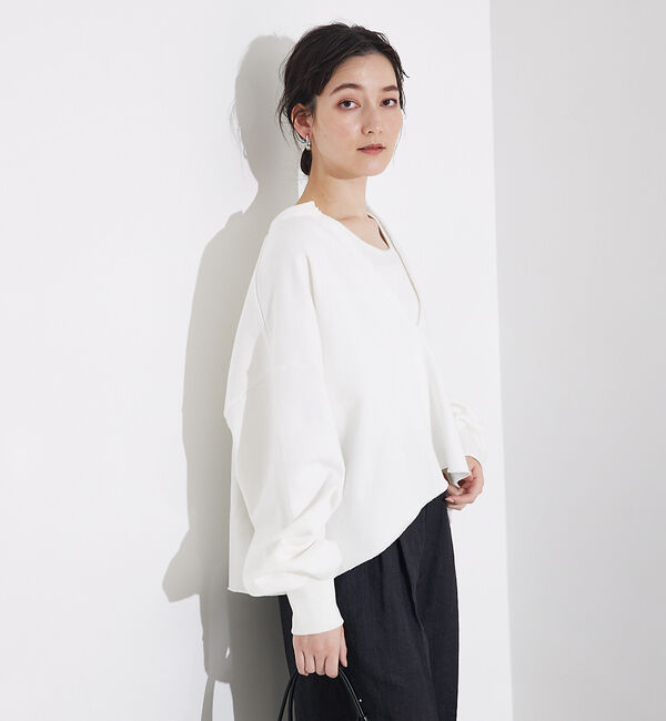 qualite「キーネックオーバースウェット」|スウェット・ジャージ|