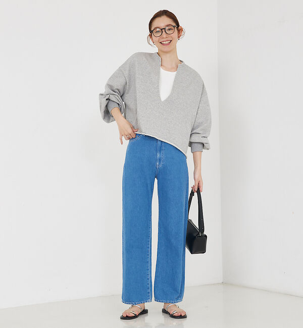 qualite「キーネックオーバースウェット」|スウェット・ジャージ|