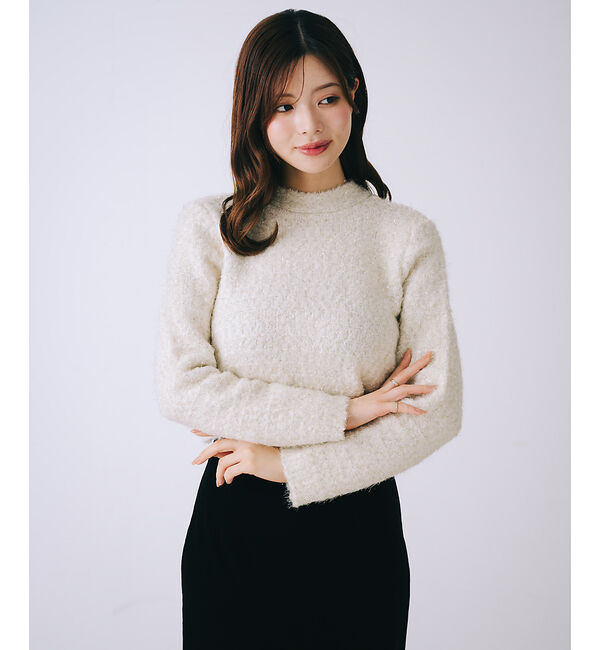 SELFIST「バックオープンラメプルオーバー」|ニット・セーター|