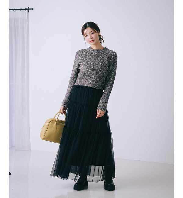 SELFIST「バックオープンラメプルオーバー」|ニット・セーター|