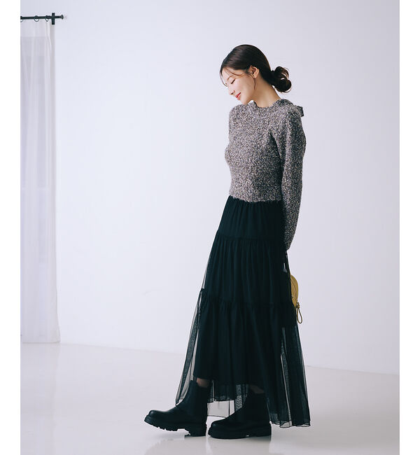 SELFIST「バックオープンラメプルオーバー」|ニット・セーター|