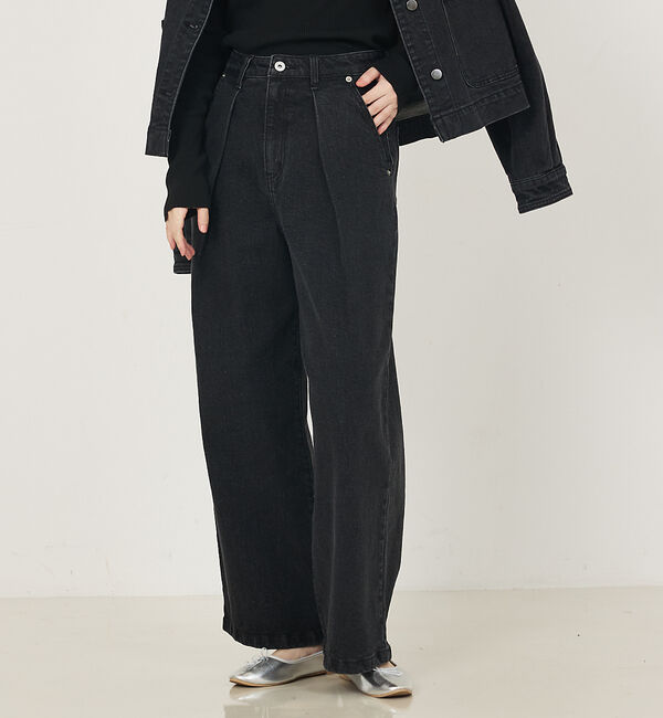 abahouse mavie「タックデニム」|デニム|