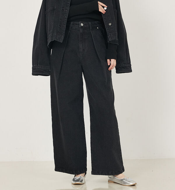 abahouse mavie「タックデニム」|デニム|