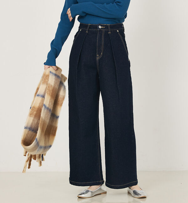 abahouse mavie「タックデニム」|デニム|インディゴ