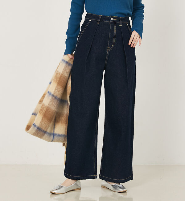 abahouse mavie「タックデニム」|デニム|