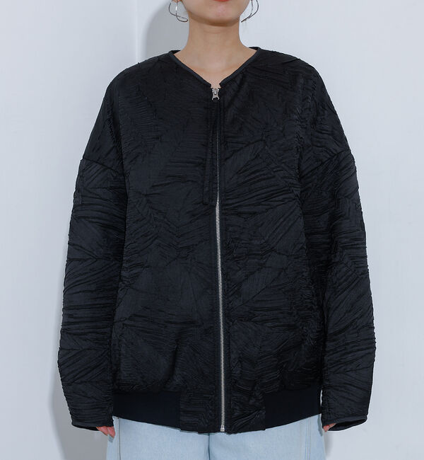 NOMINE「リンクルサテン 中綿ブルゾン」|ブルゾン・スタジャン|