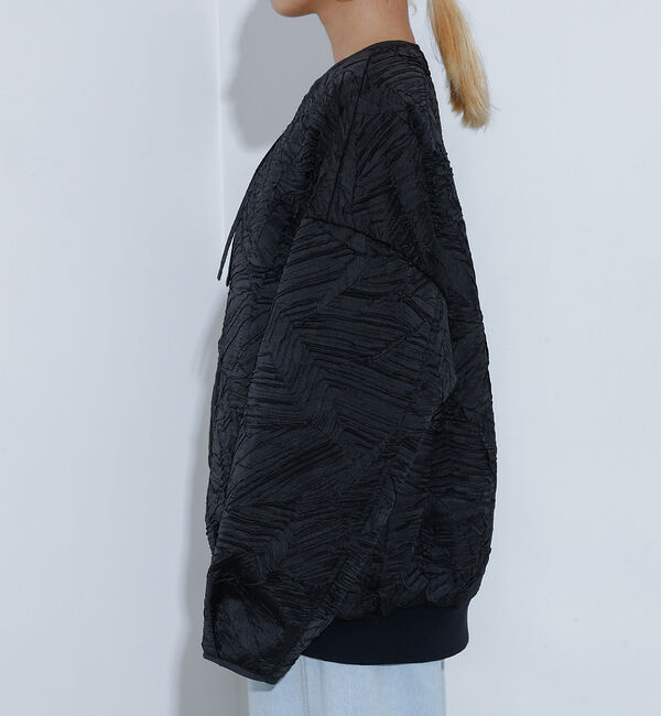 NOMINE「リンクルサテン 中綿ブルゾン」|ブルゾン・スタジャン|