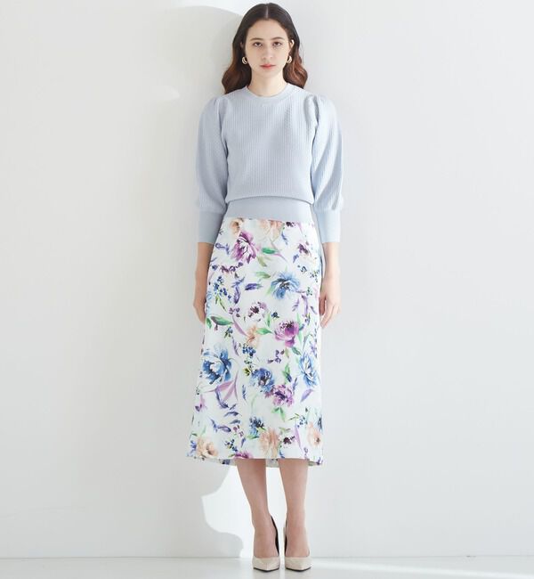 TIARA「花と羽タイトスカート」|スカート|