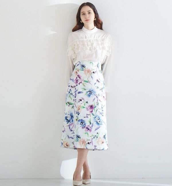 TIARA「花と羽タイトスカート」|スカート|