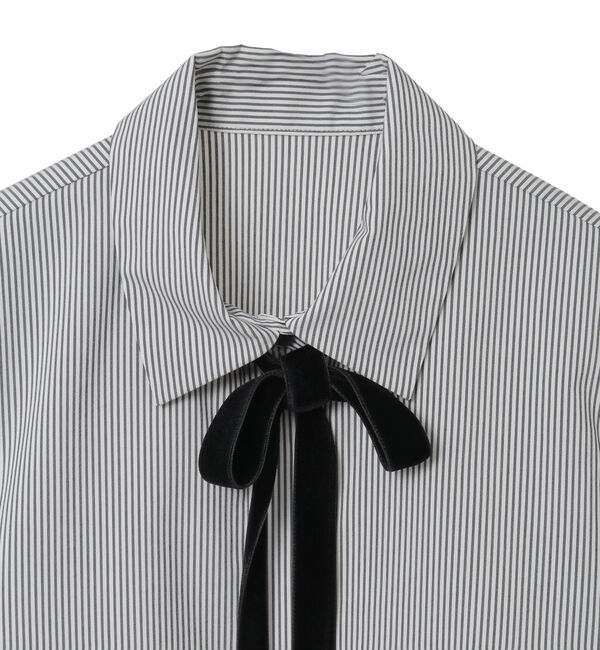 TIARA「バイカラーリボンシャツブラウス」|シャツ・ブラウス|