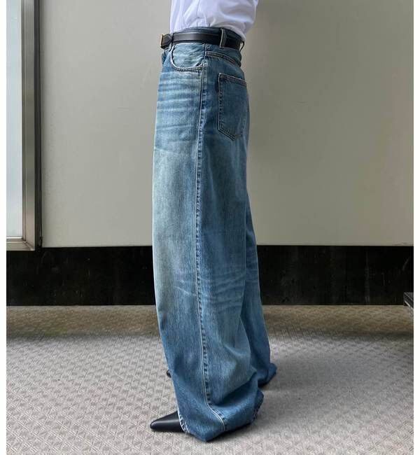 A_「【HAIKURE/ハイクル】CANDY BLUE TENCEL ASIASN FITテンセル混タックデニムパンツ」|デニム|