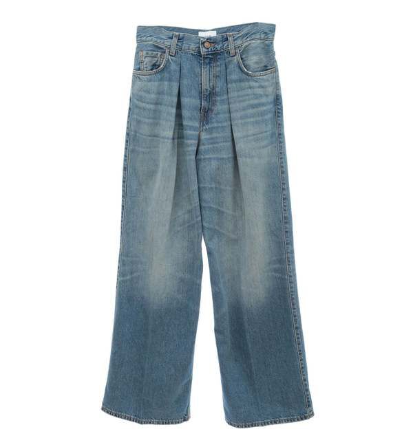 A_「【HAIKURE/ハイクル】CANDY BLUE TENCEL ASIASN FITテンセル混タックデニムパンツ」|デニム|