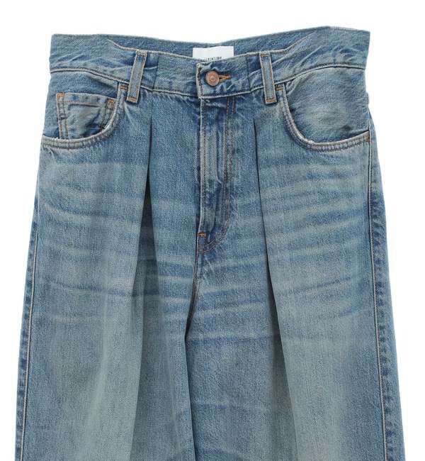 A_「【HAIKURE/ハイクル】CANDY BLUE TENCEL ASIASN FITテンセル混タックデニムパンツ」|デニム|