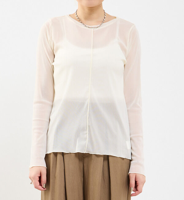 Soffitto「チュールシアープルオーバー」|Tシャツ・カットソー|オフホワイト