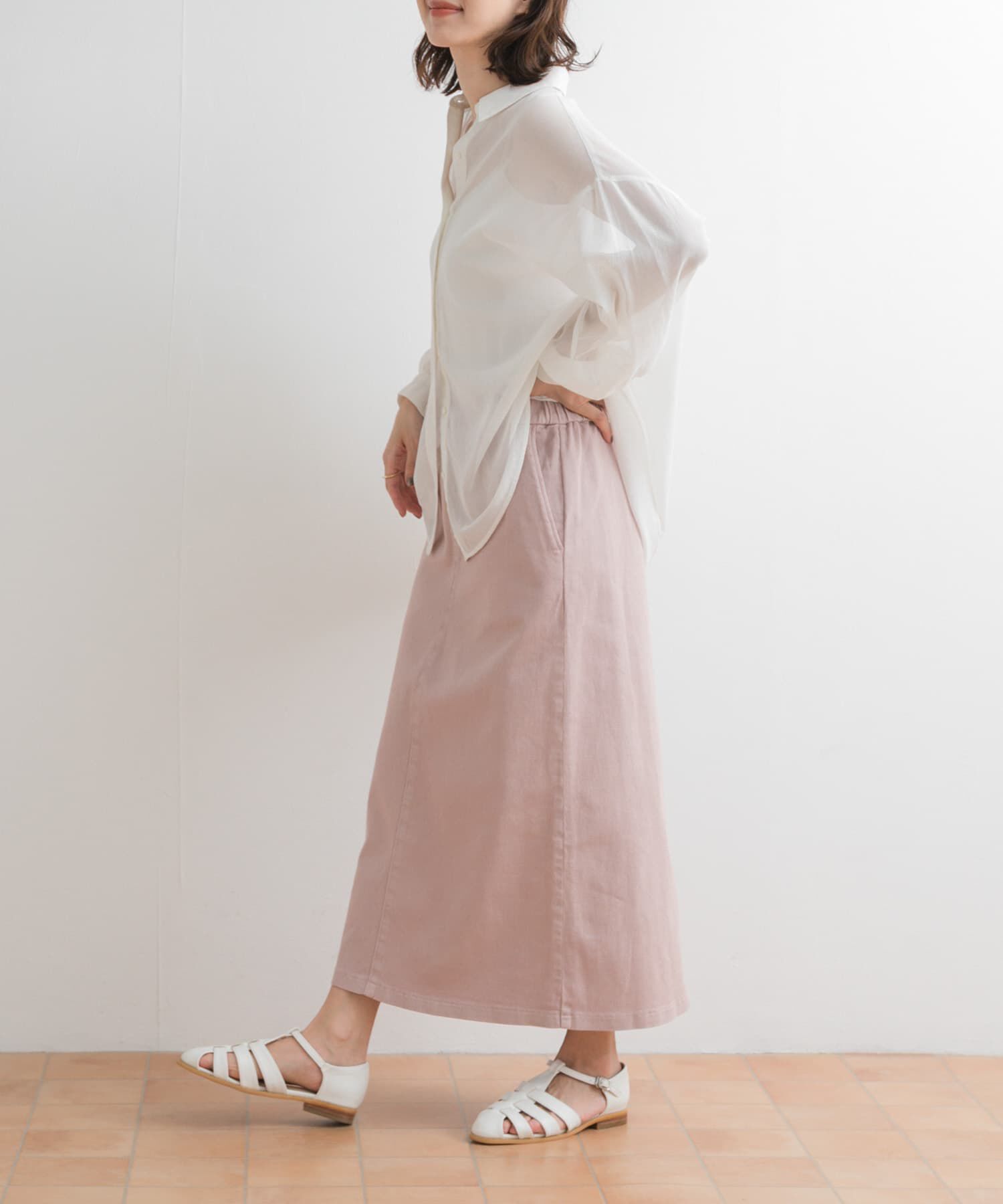 URBAN RESEARCH DOORS「製品染めカラースカート」|スカート|