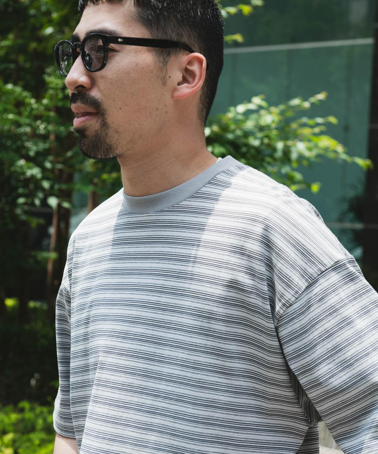 URBAN RESEARCH DOORS「メランジボーダー ショートスリーブ Tシャツ」|Tシャツ・カットソー|