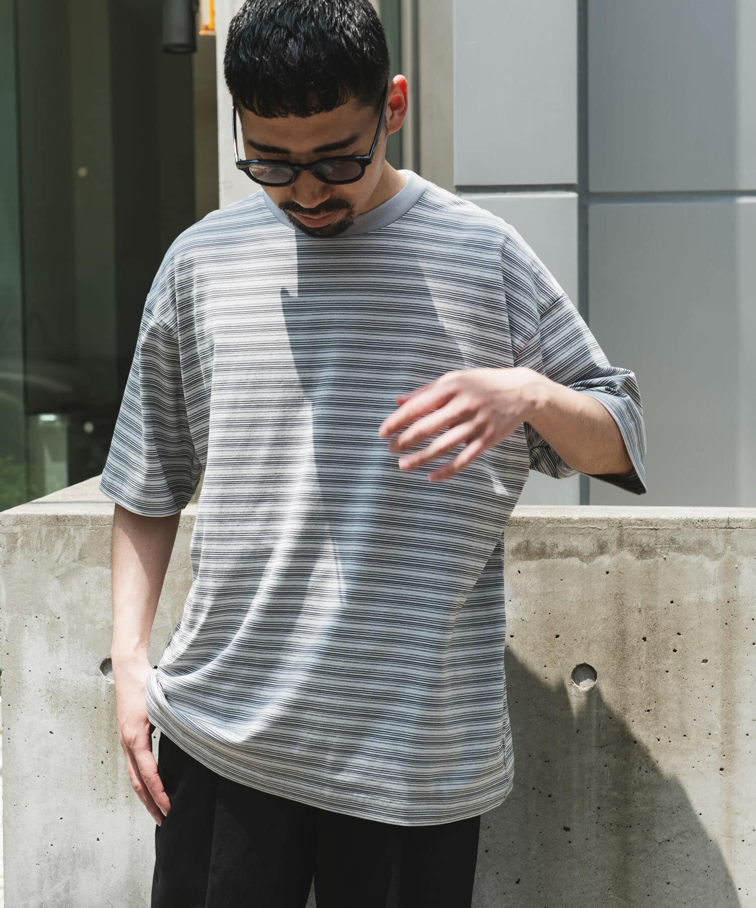 URBAN RESEARCH DOORS「メランジボーダー ショートスリーブ Tシャツ」|Tシャツ・カットソー|