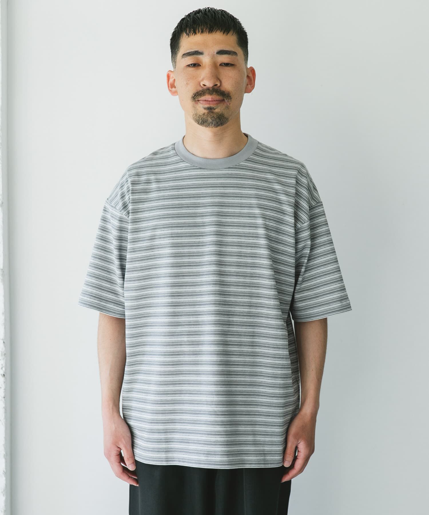 URBAN RESEARCH DOORS「メランジボーダー ショートスリーブ Tシャツ」|Tシャツ・カットソー|