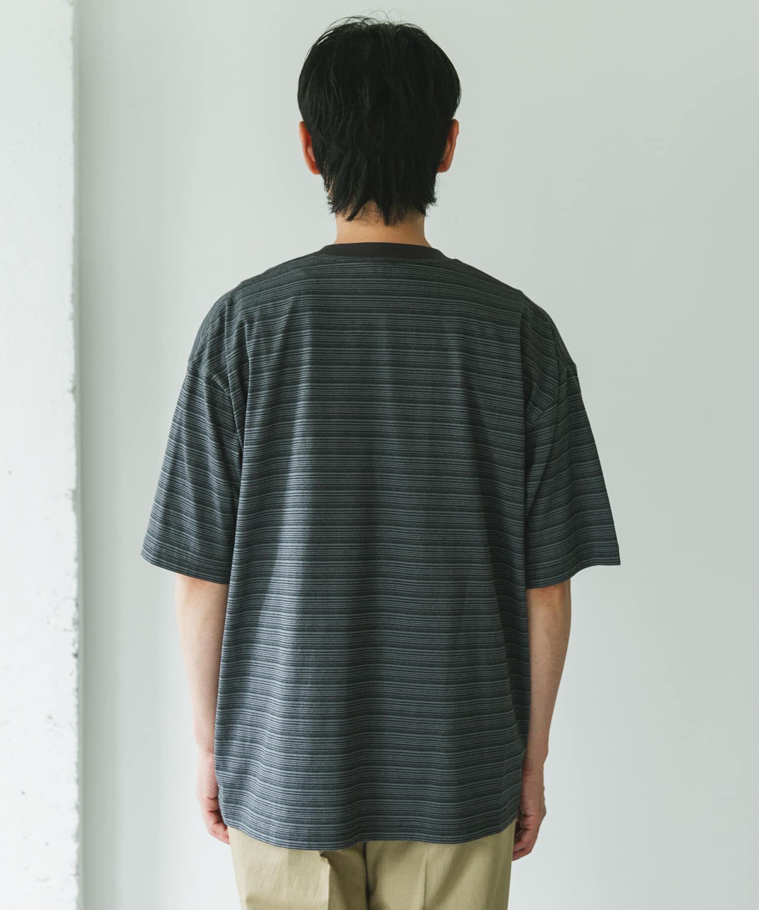 URBAN RESEARCH DOORS「メランジボーダー ショートスリーブ Tシャツ」|Tシャツ・カットソー|