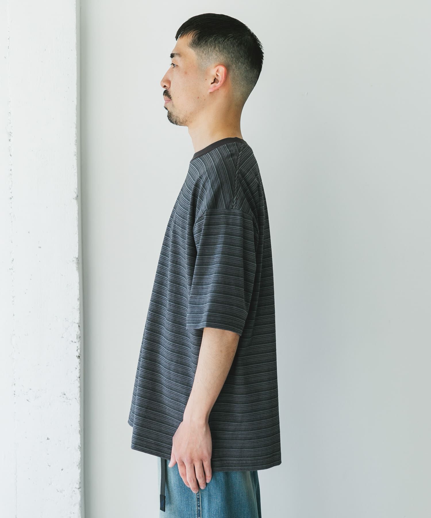 URBAN RESEARCH DOORS「メランジボーダー ショートスリーブ Tシャツ」|Tシャツ・カットソー|