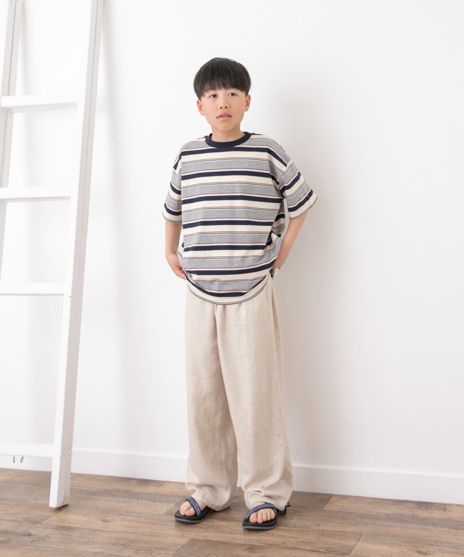 URBAN RESEARCH DOORS「『WEB/一部店舗限定サイズ』マルチボーダールーズTシャツ(KIDS)」|その他|