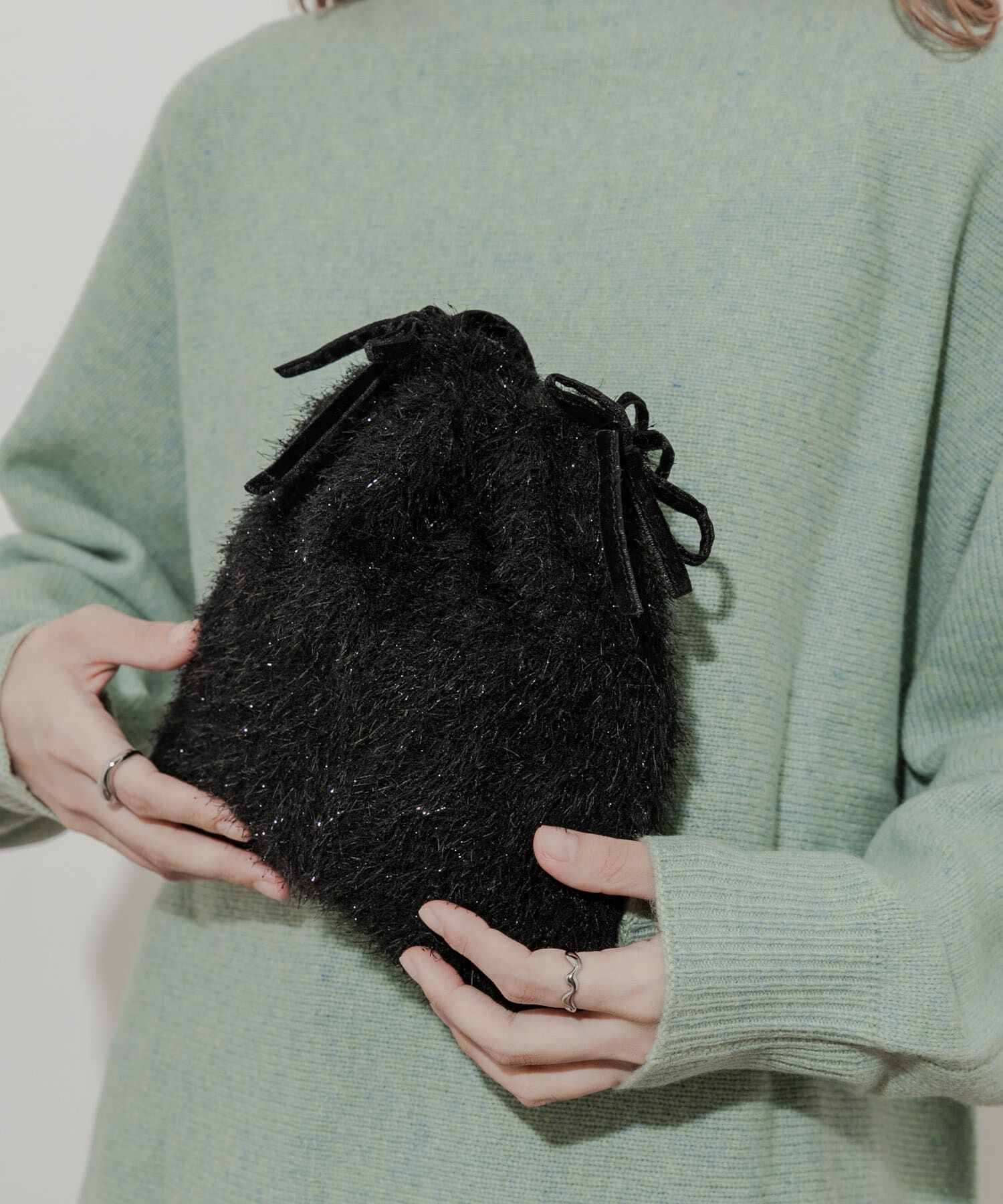 SMELLY「フリンジリボンキンチャクバッグ」|ショルダー・メッセンジャー|