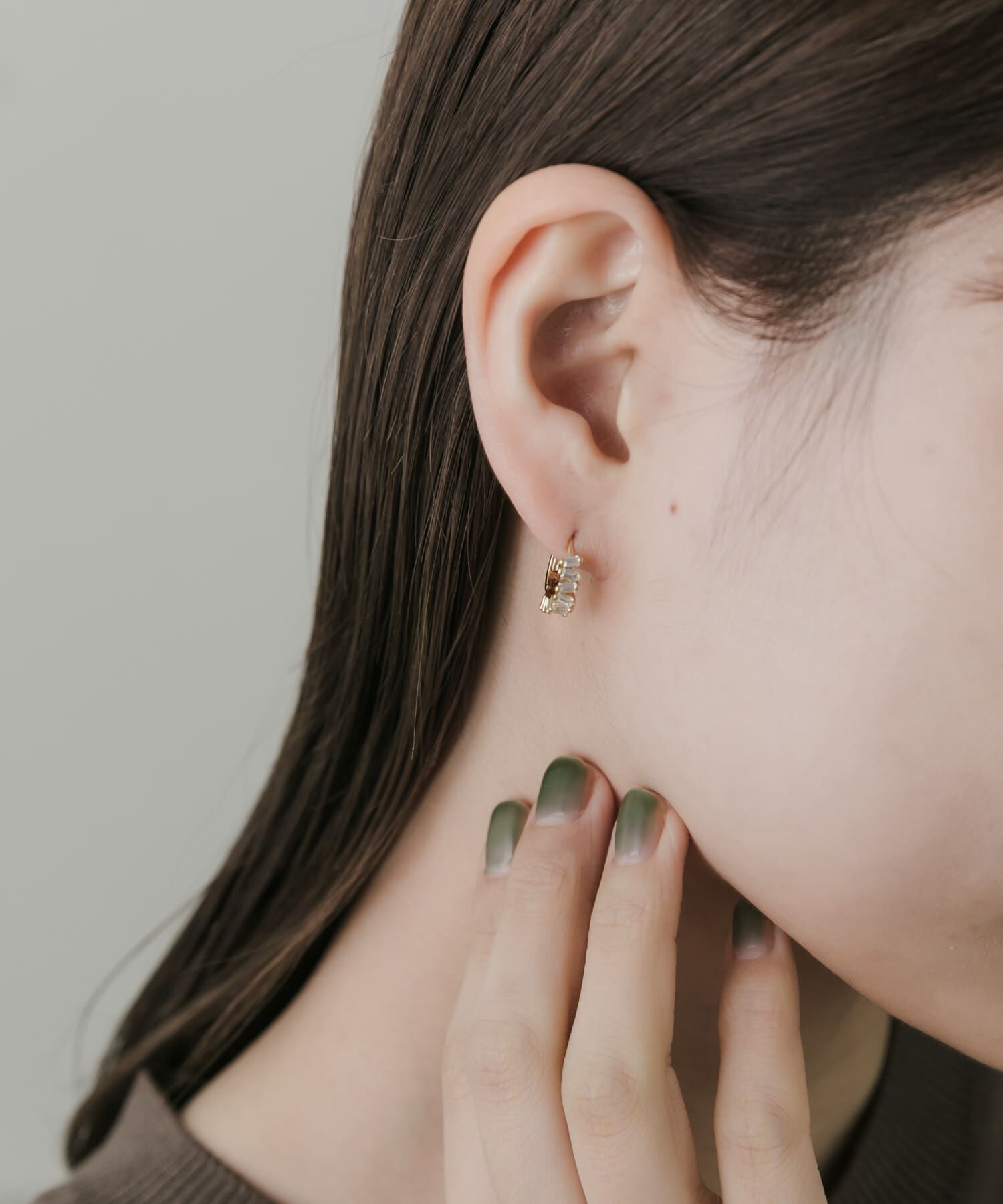 SMELLY「ビジューフープワンタッチピアス」|ピアス|