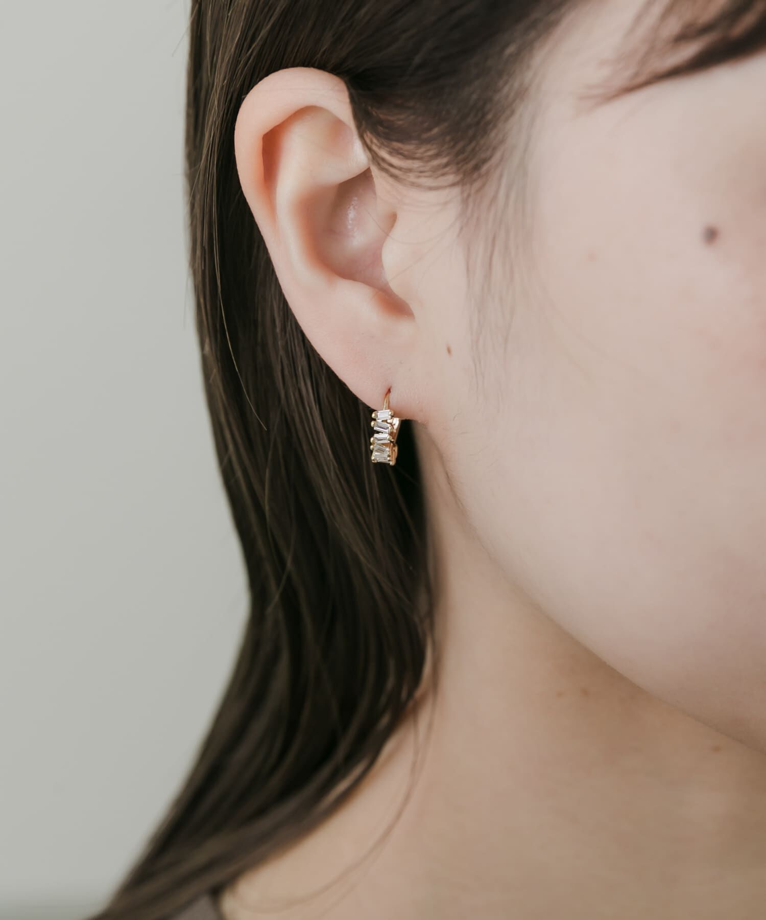 SMELLY「ビジューフープワンタッチピアス」|ピアス|