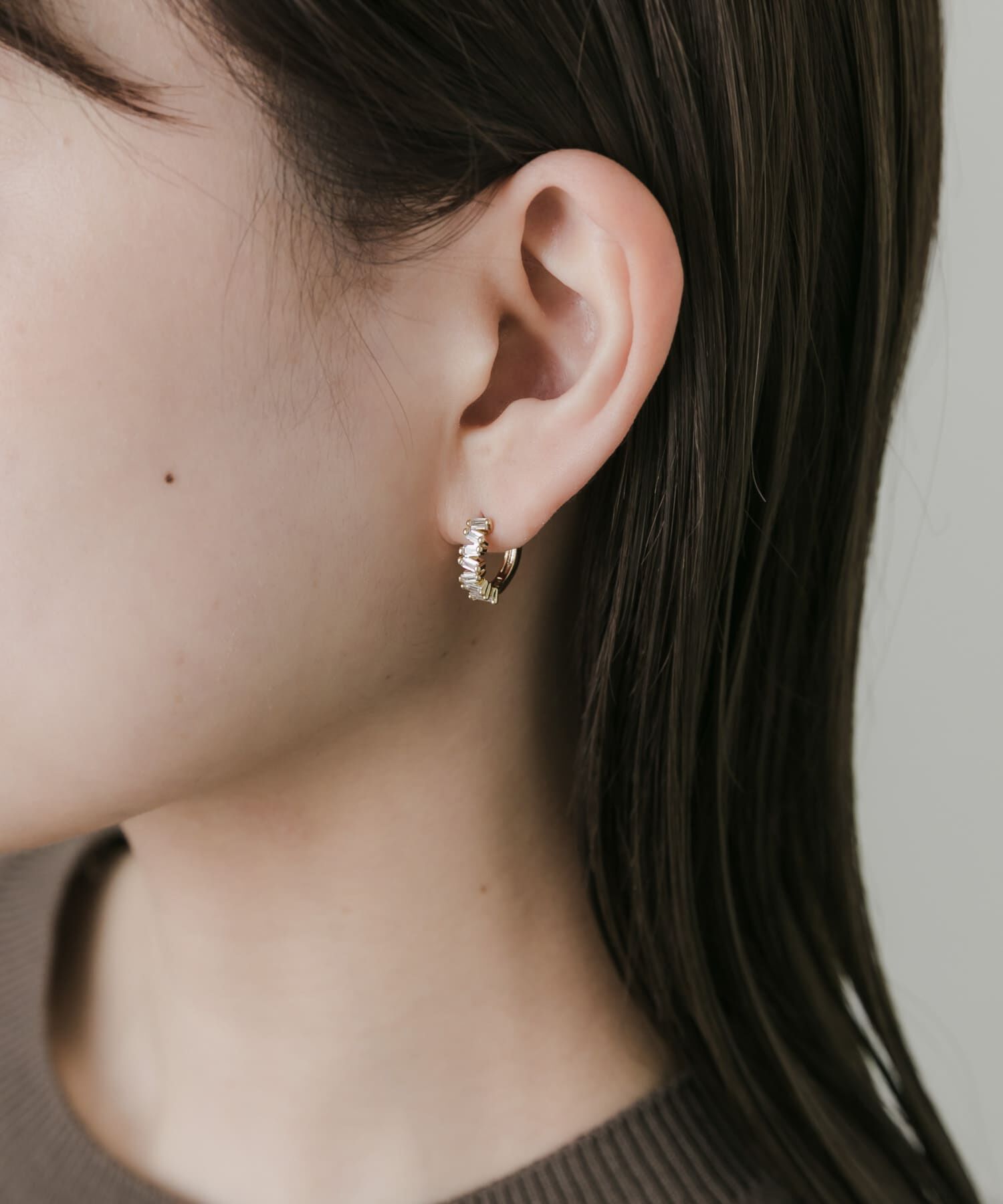 SMELLY「ビジューフープワンタッチピアス」|ピアス|