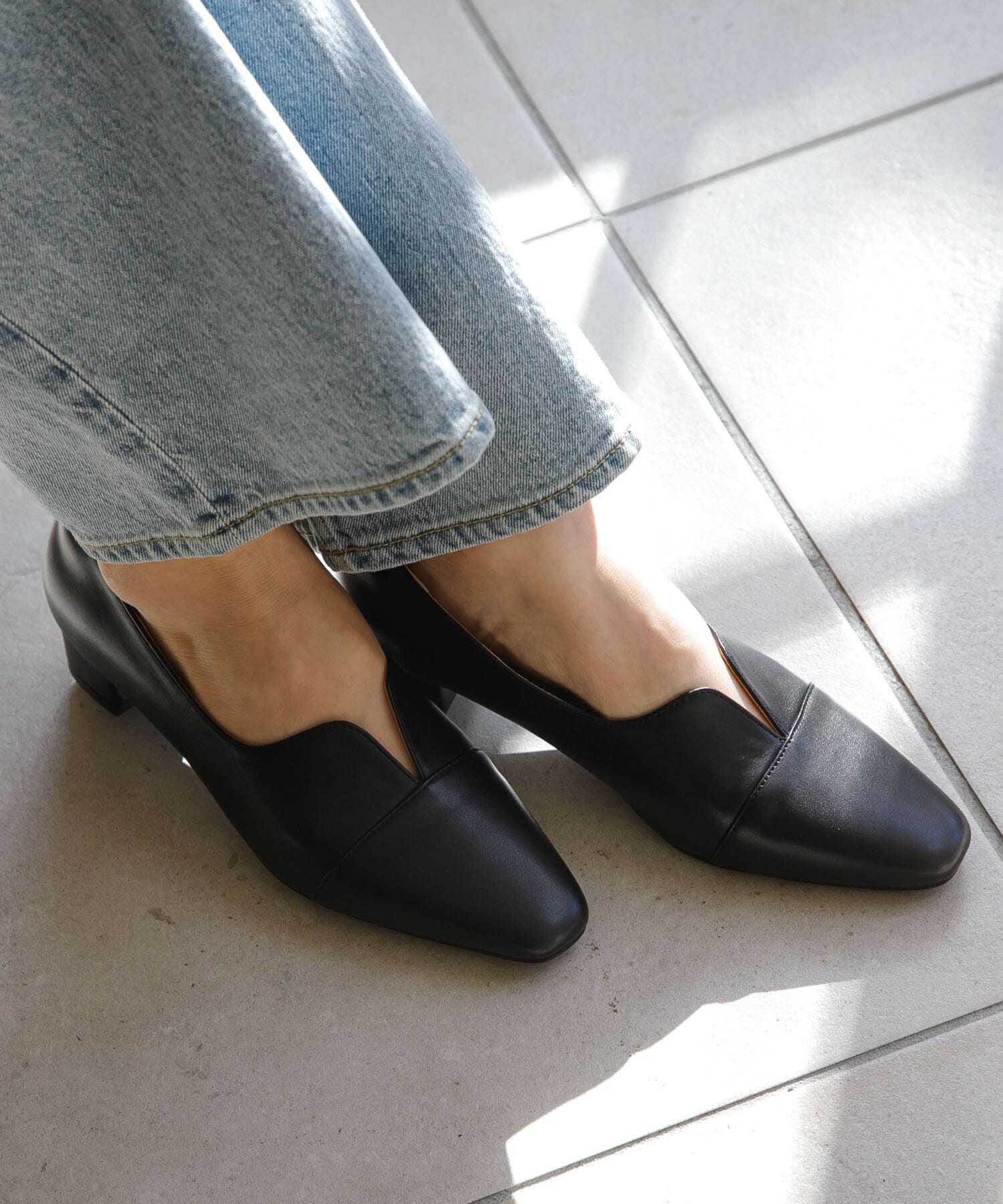 Sonny Label 「Vカットローヒールパンプス」|パンプス|