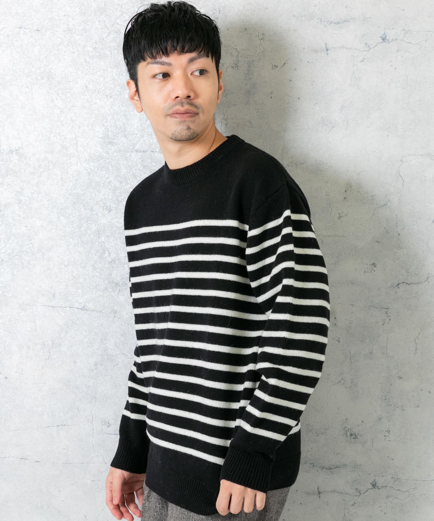 URBAN RESEARCH ROSSO「『XLサイズあり』ボーダークルーネックニット」|ニット・セーター|