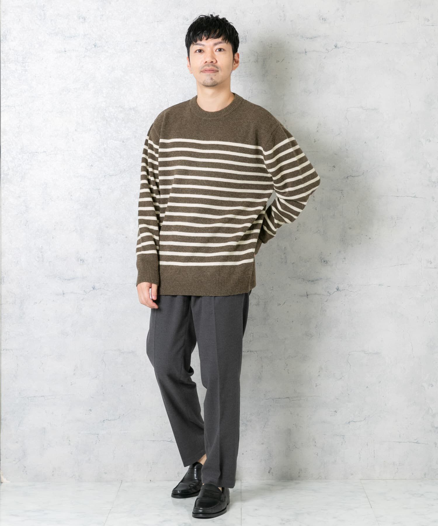 URBAN RESEARCH ROSSO「『XLサイズあり』ボーダークルーネックニット」|ニット・セーター|