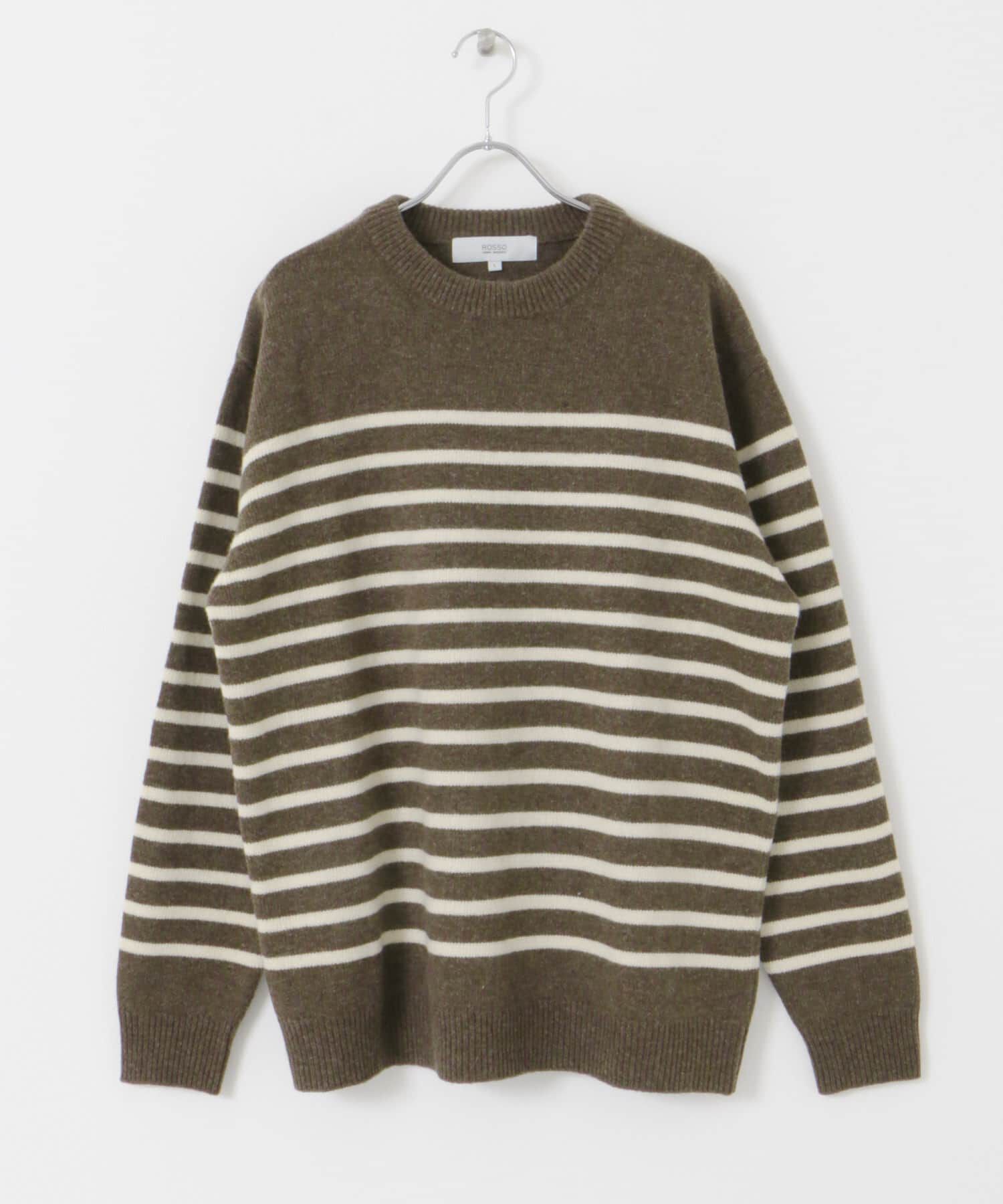 URBAN RESEARCH ROSSO「『XLサイズあり』ボーダークルーネックニット」|ニット・セーター|