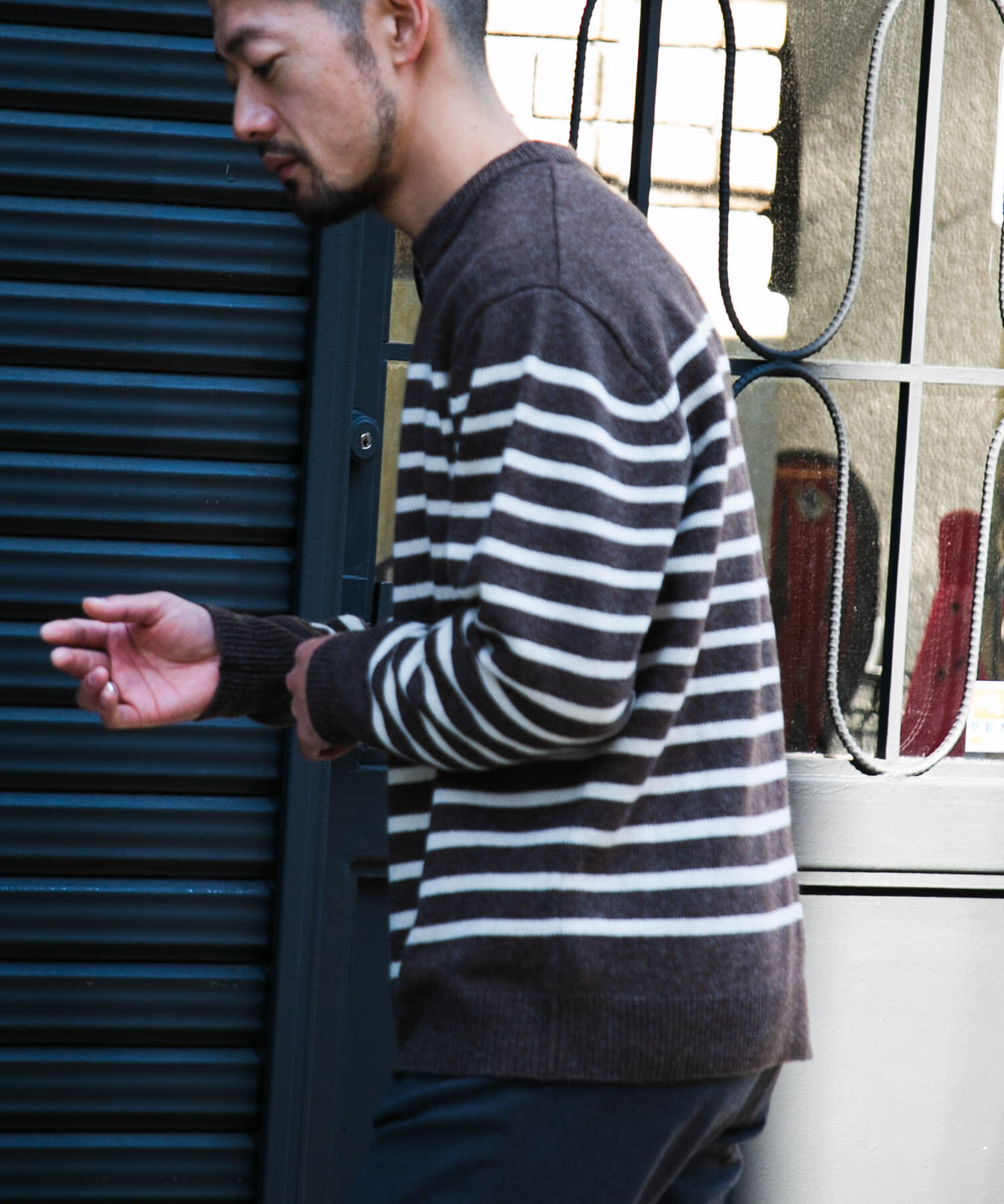 URBAN RESEARCH ROSSO「『XLサイズあり』ボーダークルーネックニット」|ニット・セーター|