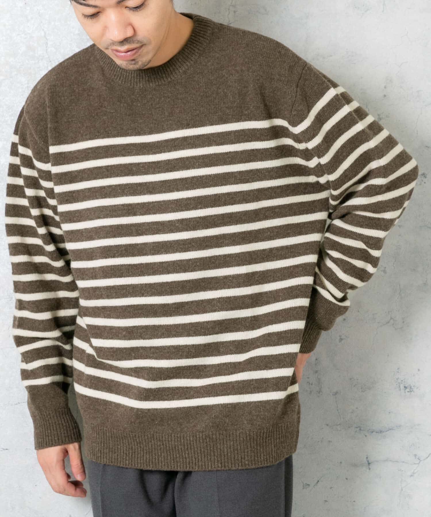 URBAN RESEARCH ROSSO「『XLサイズあり』ボーダークルーネックニット」|ニット・セーター|