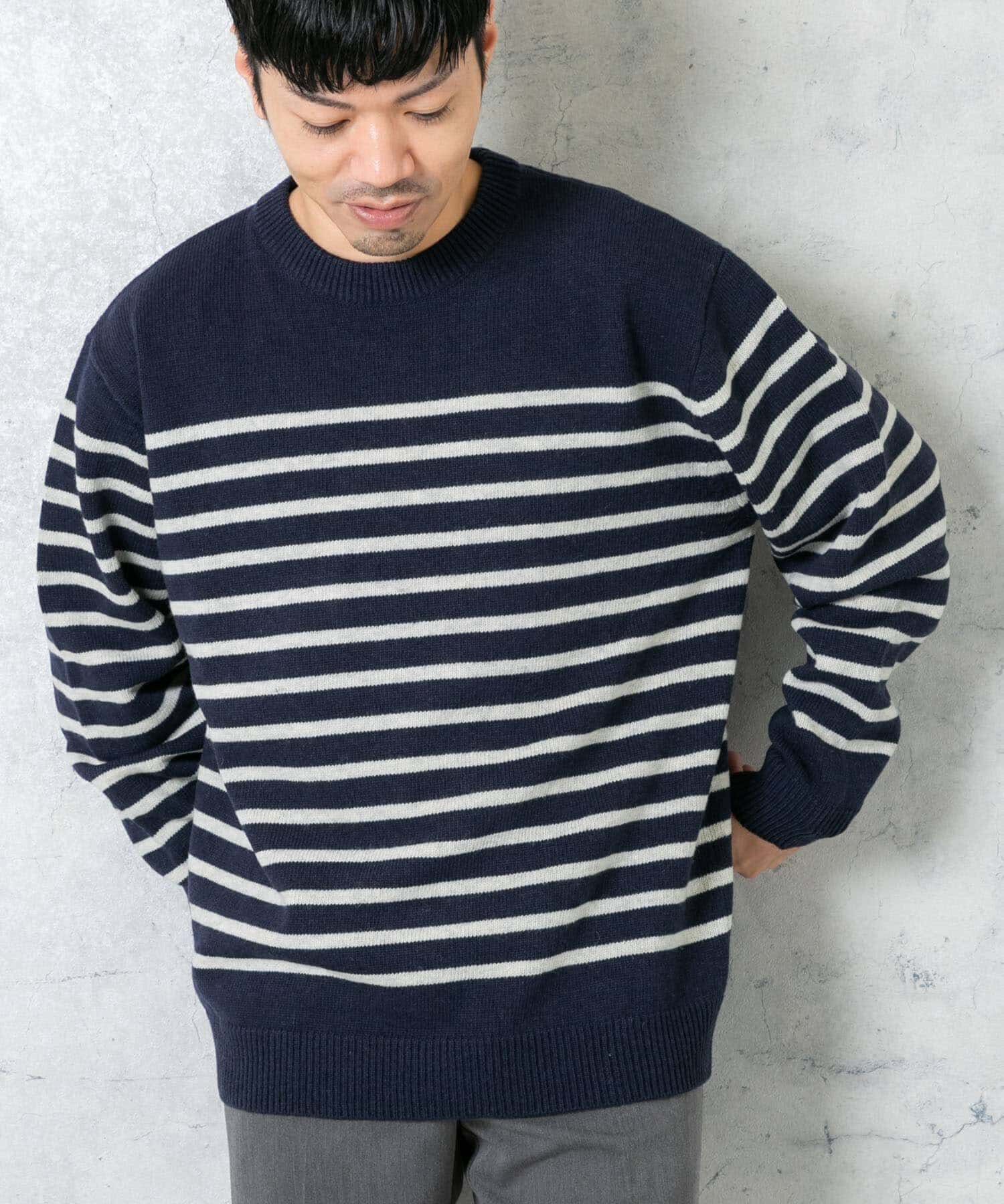 URBAN RESEARCH ROSSO「『XLサイズあり』ボーダークルーネックニット」|ニット・セーター|