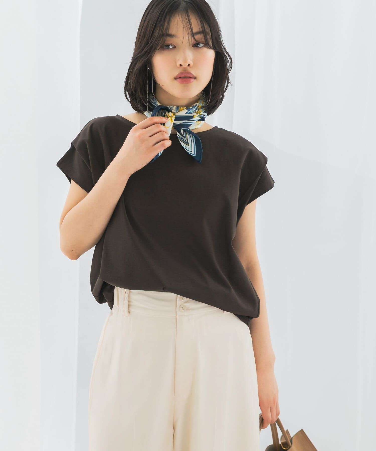 URBAN RESEARCH ROSSO「『WEB/一部店舗限定』ドライドルマンプルオーバー」|Tシャツ・カットソー|ダークブラウン