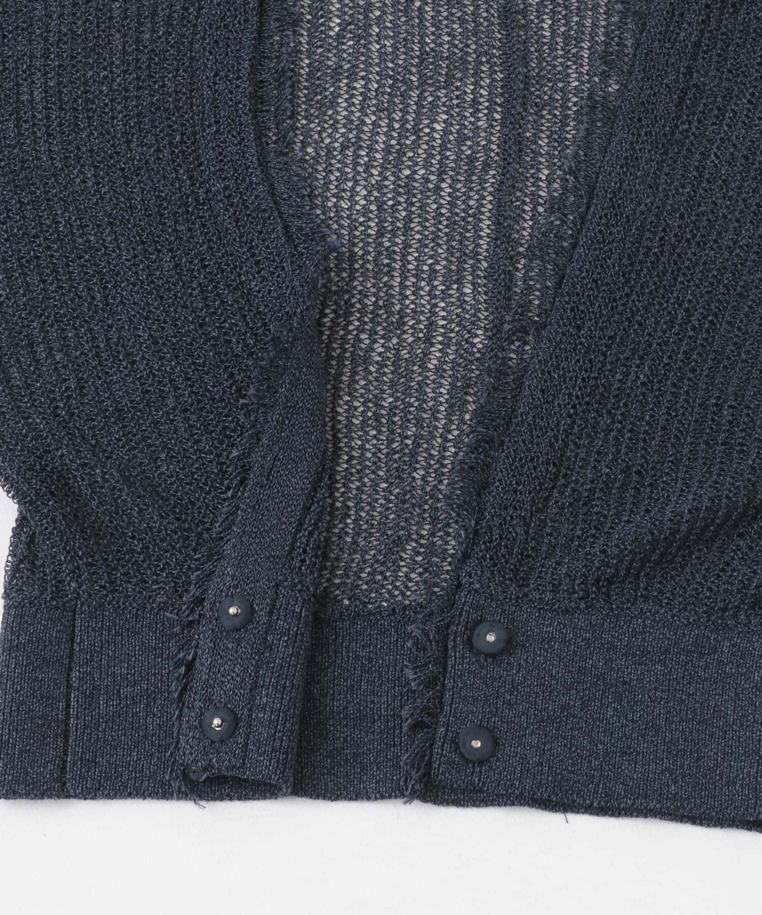 URBAN RESEARCH ROSSO「柄編みフリンジカーディガン」|カーディガン|